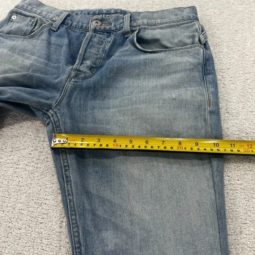 Hudson Jeans Mens 30x32 Light Wash  Selvedge Denim Stretch Straight Leg